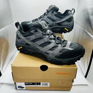 Merrell Moab 2 Vent ‘Granite V2’ Mens Size 9.5 Black Running Hiking Shoes Vibram